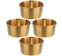 VALICLUD 4 Pièces Bols à Sauce en Acier Inoxydable 60ml Réutilisables Faciles et Pratiques pour Fêtes et Magasins Alimentaires