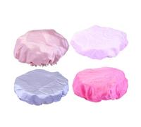 VALICLUD 4 Pièces bonnet de étanche bonnet de bain cheveux longs grand bonnet de bain casquettes couches Baignade lavable double capuchon de coiffure