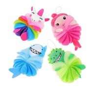 VALICLUD 4 Pièces Boule de Bain pour Garçon Fille Lot de Accessoires de Nettoyage de Peau Gommage Moussant Doux pour Bain pour et Filles Nettoyage Profond et Confortable