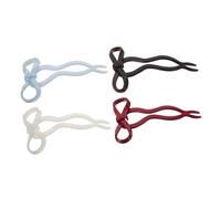 VALICLUD 4 Pièces Bow Hair Claw Clips French U Shaped Wave Grip Lightweight Hair Barrettes For Women Daily Party Styling