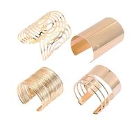 VALICLUD 4 pièces Bracelet Manchette Ouvert Ajustable pour Femme Design Élégant pour Confort Optimal