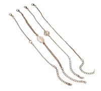 VALICLUD 4 Pièces Bracelets et Chaînes Cheville Femme Motifs Soleil et Accessoires Simples et Élégants pour Anniversaire et Occasions