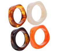 VALICLUD 4 Pièces Bracelets Jonc Large Acrylique Colorés pour Femmes Lot de Bangles Géométriques Irréguliers Punk Style Rocker Manchettes Épaisses Semi-transparentes pour Festivals et Fêtes