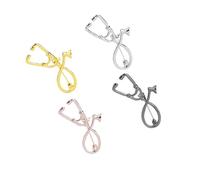 VALICLUD 4 pièces Broche Stéthoscope Créative Broche Col Médecin Mysterieux Épingle Corsage Originale pour Femmes Bijoux Mode et Cadeau