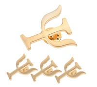 VALICLUD 4 pièces Broches Psychologue Alliage Épingles Décoratives Lettres Grecques Petit Design Élégant pour Fête des Mères Pins Cœur Rétro pour Revers et Décolleté