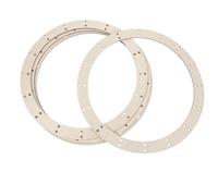 VALICLUD 4 Pièces Cadre de Couronne en Bois Beige Rond Léger Trous Pré-percés pour Loisirs Créatifs DIY et Décoration Murale Rustique