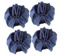 VALICLUD 4 Pièces Chapeau de pull de fleur chapeau turban bandeau enveloppant envelopper enveloppe de tête pour les femmes enveloppement de têtes polyester Blue
