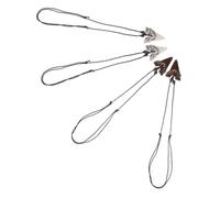 VALICLUD 4 Pièces Collier Dent de Requin, Pendentif Denté, Style Vintage | Look Surf Inspiré, Palette Assortie, Léger au Quotidien, pour Tenues Streetwear et Ados
