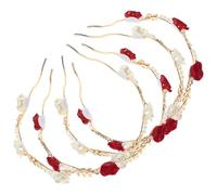 VALICLUD 4 Pièces Couronnes de Fleurs Perles et Accessoires de Vintage pour Mariage et Élégance