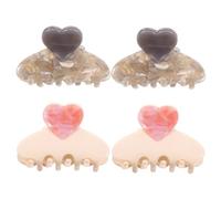 VALICLUD 4 Pièces épingle à cheveux d'amour cheveux épais pinces à cheveux Accessoires de cheveux du cœur griffe de cheveux de coeur Clawclips mignons pince à chignon Feuille d'acétate