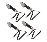 VALICLUD 4 pièces Feux Clignotants pour Moto Boîtier Noir avec Cache Transparent Indicateurs de Direction Fluides et Durables pour Motards