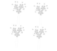 VALICLUD 4 Pièces Fleurs blanches jolie épingle à cheveux pour les femmes de cheveux pour les femmes Ouah bâtons de cheveux pour petits pains fourche à cheveux Métal