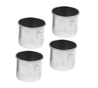 VALICLUD 4 Pièces Gobelets Doseurs Acier Inoxydable Gradués pour Médicaments Portables Multifonctions Usage Domestique et Hospitalier