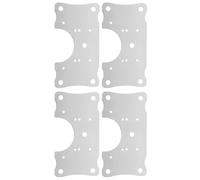 VALICLUD 4 pièces Kit Réparation Charnières Armoire Cuisine Acier Inoxydable Plaques de Réparation Robustes pour Portes de Placards Installation Facile et Adapté Aux Charnières Cachées