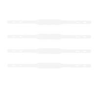 VALICLUD 4 Pièces Lacets en Silicone pour Baskets, Bandes Élastiques | Silicone Blanc, Lot, Usage Extérieur et Sports D'hiver, Entretien Facile