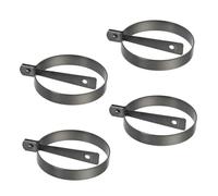 VALICLUD 4 pièces Lot de Moules Œufs Antiadhésifs Ronds Épaissis pour Cuisson des Œufs Au Plat et avec Poignée Pliable Antidérapante