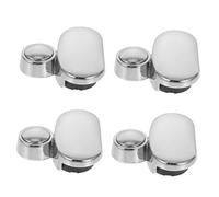 VALICLUD 4 pièces Lot de Pinces Fixation Miroir Alliage de Zinc Supports Muraux Stables et Réutilisables pour Verre Clips Multi-usages Antichute Argentés