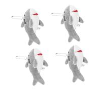 VALICLUD 4 pièces Lot de Porte-clés Requin Peluche Douce Mini Pendentifs Animaux pour Sacs Porte-clés Mignons et Résistants Idée Cadeau Noël Breloques pour Fête