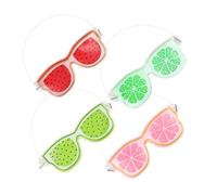 VALICLUD 4 Pièces Masques Gel Rafraîchissants pour Yeux Lot de Masques Froids Fruits Pastèque Fraise pour et Diminuer Gonflements