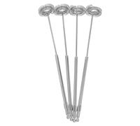 VALICLUD 4 Pièces Milk Frother Whisk Set Stainless Steel Dual Spring Coil Handheld Egg Mixer For Latte Smoothie Kitchen Cooking