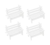 VALICLUD 4 pièces Miniature Banc Décoration pour Maison de Poupée Bureau et Paysage Miniature Écologique