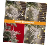 VALICLUD 4 Pièces Ornements de Noël Acrylique Transparent avec Fille Ballet et Ange Cupidon Décoration Sapin Festive Intérieure Pendentifs Suspendus Élégants pour Fête de Fin Dannée