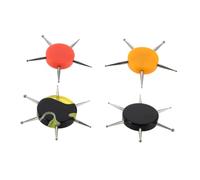 VALICLUD 4 Pièces Outils de Pointillage Ongles Multi-fonctionnels avec Manche Acrylique Stylets Embossage Précis pour Nail Art Poterie et Argile Accessoires de Dessin Circulaires pour