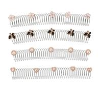 VALICLUD 4 Pièces peigne à cheveux invisible outils pinces à cheveux décoratives mignon bien clips peigne à cheveux en métal pince à cheveux en forme de u Alliage de zinc