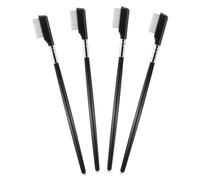 VALICLUD 4 Pièces Peigne à Cils Fouetter Nettoyage Recourbe-cils Se Maquiller Avec Séparateurs Brosses à Cils Peigne Séparateur De Cils Définiteur Œil Mascara Pour Les Cils Acier Inoxydable