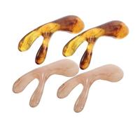 VALICLUD 4 Pièces Peigne De Massage Outils De Spa Pour La Tête Masseur Du Cuir Chevelu Manuel De Massage Du Nez Masseur Grattant Grattoir Cuir Chevelu Gratte-tête Résine