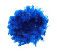 VALICLUD 4 Pièces Perruque Afro Courte Bouclée Bleue Unisexe pour Halloween Carnaval Fête Déguisement Clown Cosplay Party