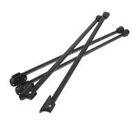 VALICLUD 4 Pièces Pied de Table Pliable en Fer Noir Antidérapant pour | Forme Sabot Cheval, Usage Intérieur Atelier, Pièce Portable pour Bureau