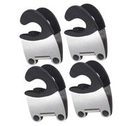 VALICLUD 4 pièces Pince Brûlure Acier Inoxydable pour Cuisine Lot de Clips Supports pour Cuillère et Ustensiles Accessoires et avec Protection Antidérapante pour Cuisson et Préparation des