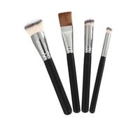 VALICLUD 4 Pièces Pinceaux pour Fond Anticernes Outils Cosmétiques Chic Noir