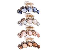 VALICLUD 4 pièces Pinces Cheveux Décoratives Cristal Pince Griffe Mode Femme Accessoires Élégants pour Fête Voyage et Usage Adaptées Cheveux Épais