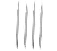 VALICLUD 4 Pièces Poussoir à Cuticules Acier Inoxydable Double Tête Durable pour Ongles Nettoyage des Ongles et Retrait de Cuticules Outil Manucure Professionnel et Usage Domestique