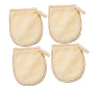 VALICLUD 4 Pièces Protège-mains Démaquillants Doux Pour Soins Du Visage Accessoires Maquillage Réutilisables Nettoyage Poudre Lot Pratique Blanc