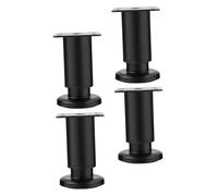 VALICLUD 4 Pièces Rallonges De Pieds Réglables pour Table Et Chaise, Support De Remplacement, Hauteur Ajustable, Base Large 8-12 Cm, Noir