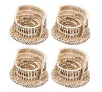 VALICLUD 4 Pièces Set de Figurines du Grand Amphithéâtre Romain en Résine Modèles d'Architecture Ancienne Ornements pour Aquarium Terrarium et Bureau Décorations de Statue Romaine de Bureau