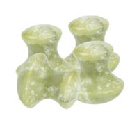 VALICLUD 4 Pièces Set Guasha Jade Forme de Champignon pour Visage Cou et Corps Outils Naturels pour Soins de Peau et Lissage des Rides