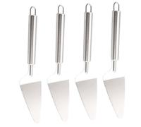 VALICLUD 4 pièces Spatule Acier Inoxydable pour Pizza et Pâtisserie Pelle Triangulaire Ergonomique Antidérapante pour Barbecue et Cuisine Professionnelle