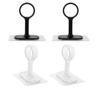 VALICLUD 4 Pièces Support de Tringle à Rideau sans Perçage Support de Rideau Adhésif Abs Installation sans Perçage sans Dommage pour Balcons et Espaces Où Est Interdit