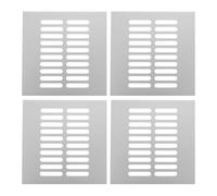 VALICLUD 4 Pièces Ventilation Alliage Aluminium pour Armoires et Placards Couverture Aération Carrée pour Contrôle du Flux Air et Dissipation Thermique