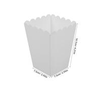 VALICLUD 40 pièces Boîtes Popcorn Blanches Conteneurs Carton pour Pop Corn Frites et Poulet pour Cinéma Anniversaire et Réunions Familiales