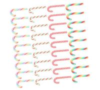 VALICLUD 40 Pièces Bonbons Simulés Noël Miniature Cannes De Bonbon Décor Embellissements De Canne à Sucre Charmes De Téléphone Coloré Pâte Polymère