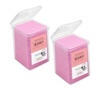 VALICLUD 400 pièces Lingettes Nettoyantes pour Colle à Cils avec Flacon Rose Non Tissés Anti-bouchage pour Salon et Extensions Cils