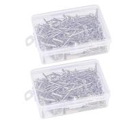 VALICLUD 400 pièces Shaped Stainless Steel Wig Pins For Styling And Fixing Durable Curved Needles For DIY Hair Extensions And Weaving