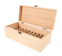 VALICLUD 40grilles Boîte De Rangement Bois De Pin Compartiments Pour Huiles Essentielles Organisateur Sécurisé Pour Bouteilles Huile Coffret Rangement Essences Support Multifonction Pour Ma