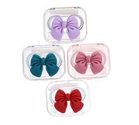 VALICLUD 4ensembles Étui à Lentilles De Contact Lot de Mignons Boîte De Rangement Hermétique Petit Support pour Voyage Facile à Ouvrir Transporter