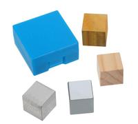 VALICLUD 4pcs Cube De En Cuivre Aluminium Et Bois Instrument Éducatif Pour Calcul De Enseignement Scientifique 2cm